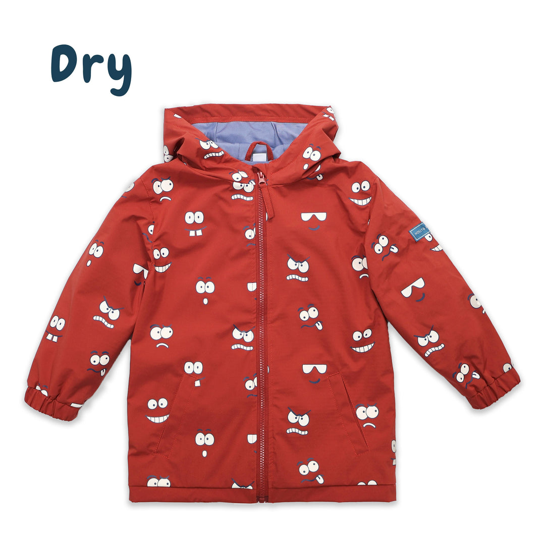 Holly & Beau Red Eyes and Faces Color Changing Raincoat dry
