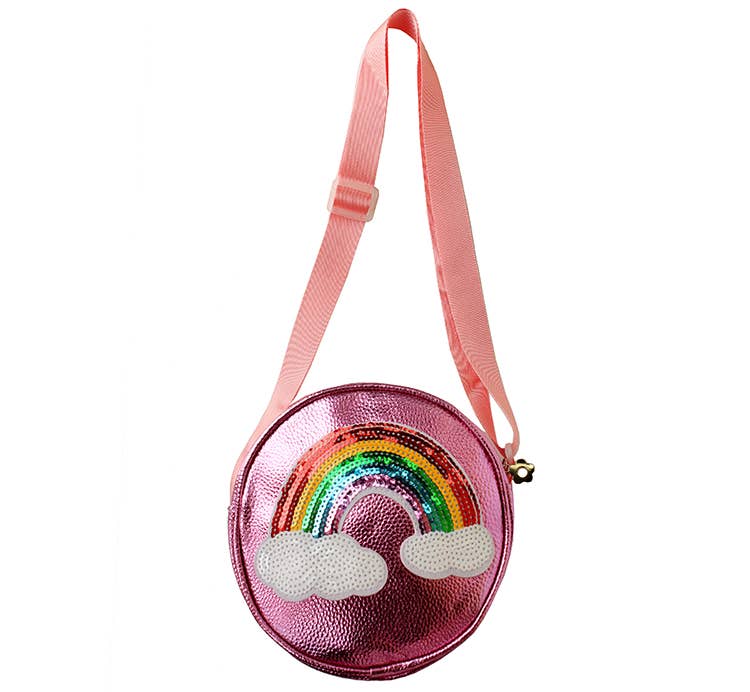 Sequin Rainbow Purse pink