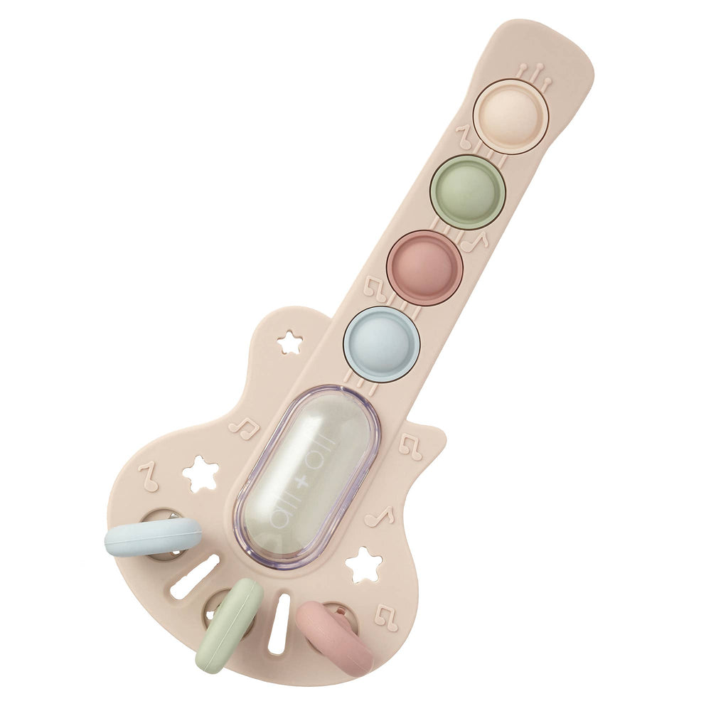 Ali + Oli Guitar Sensory Pull & Teether Activity Toy front