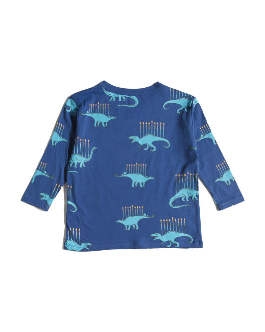 Chaser Dinosaur Menorah Hanukkah Shirt BACK