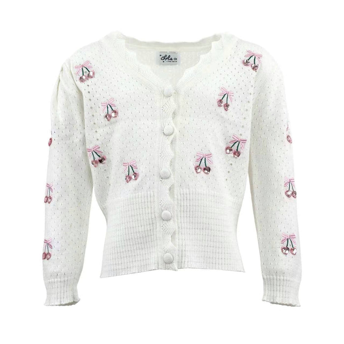 Lola & The Boys Cherry on Top Cardigan