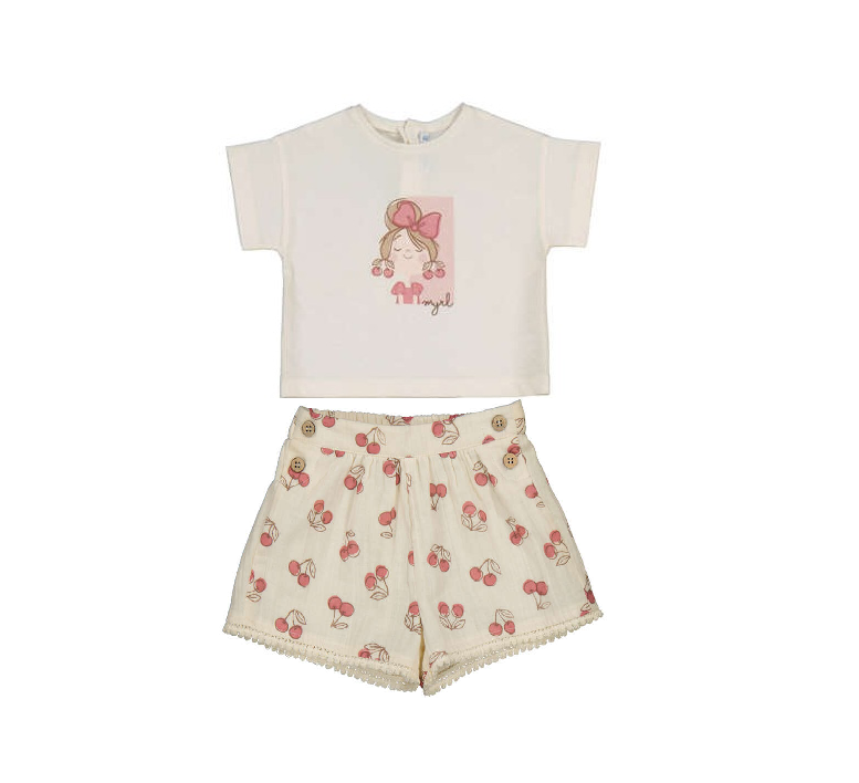 Mayoral Cherry Girl Short Set