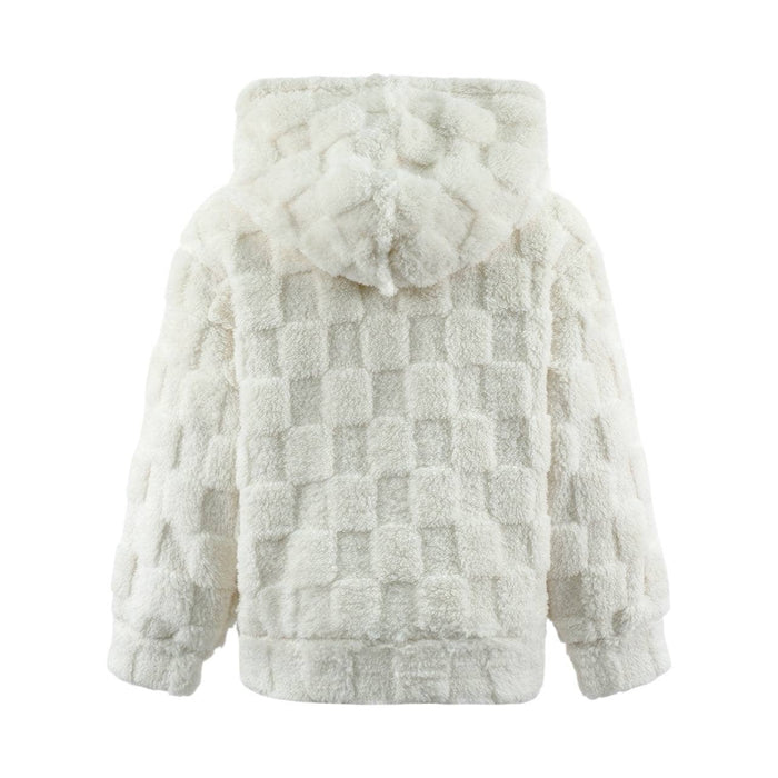 Lola & The Boys Super Soft Checkered Hoodie back