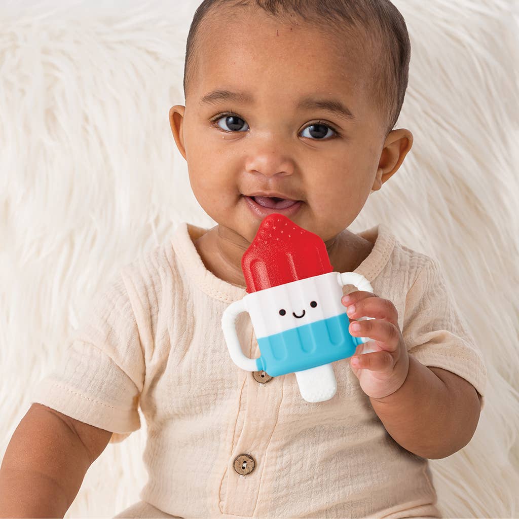 Itzy Ritzy Itzy Cool Teether model mouth