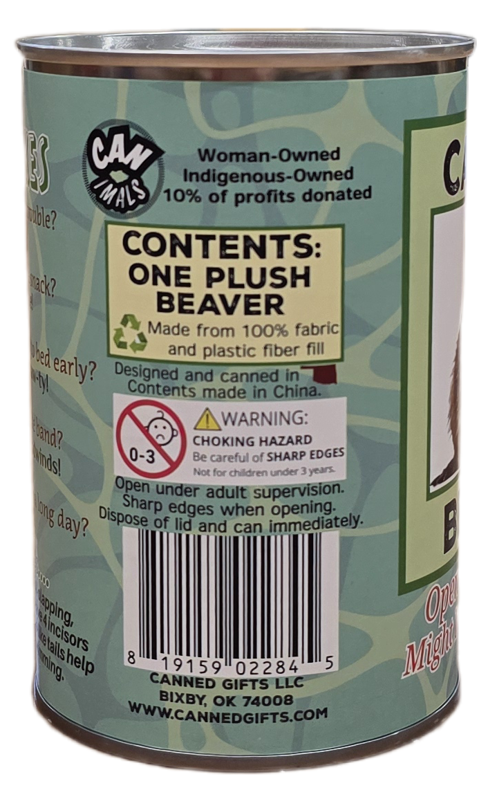 Canned Gifts Canned Beaver back