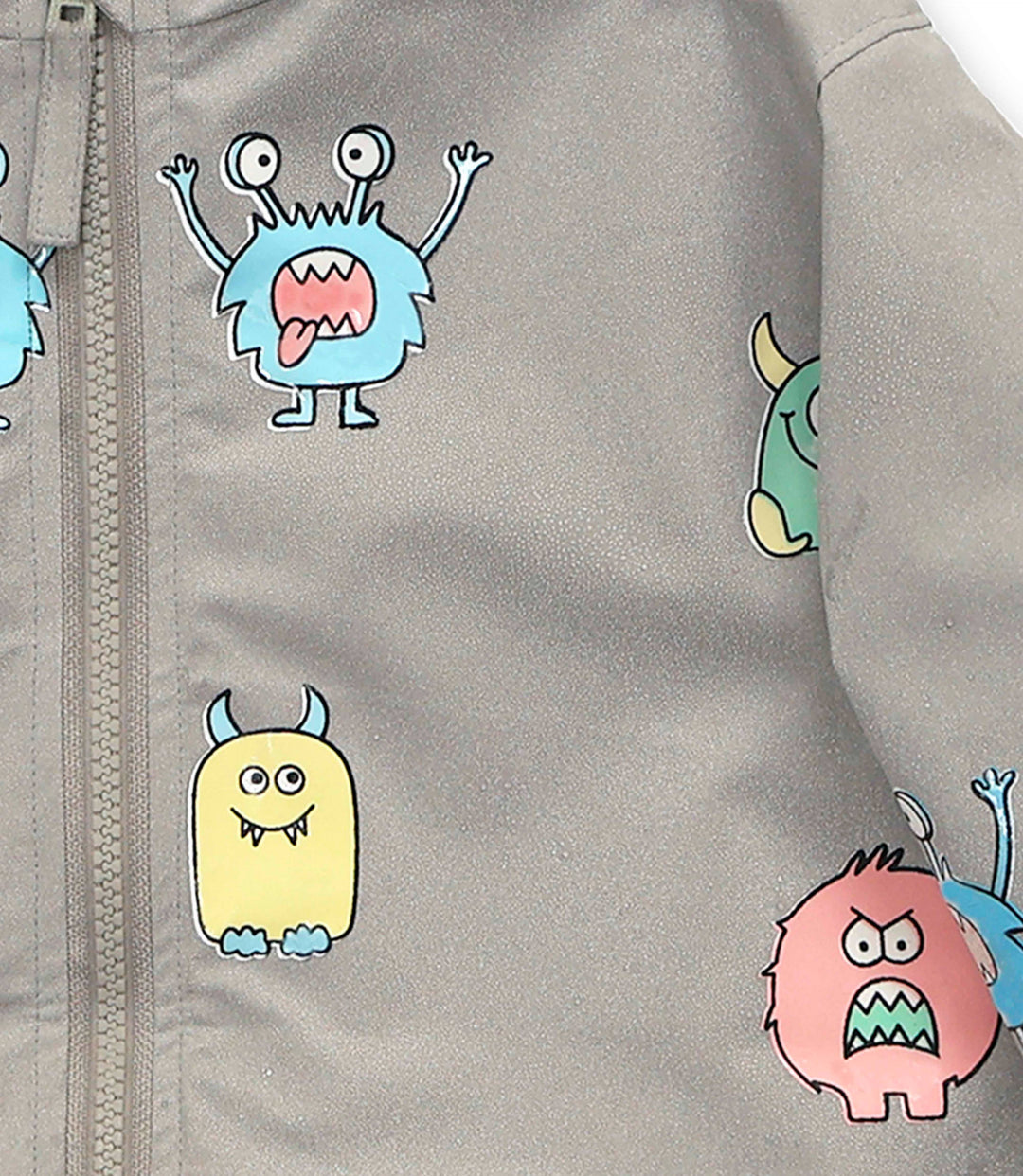 Holly & Beau Monster Color Changing Kids Raincoat detail
