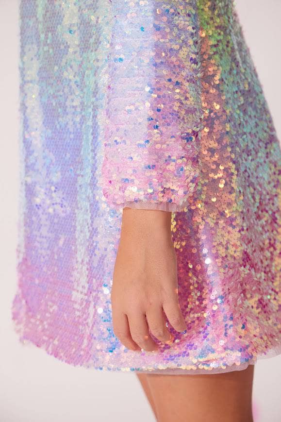Lola & The Boys Sequin Ombre Party Dress side