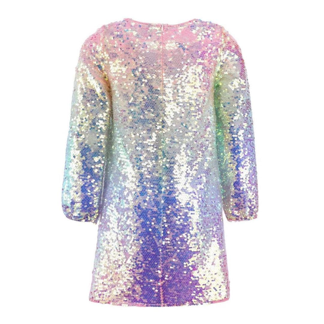 Lola & The Boys Sequin Ombre Party Dress back
