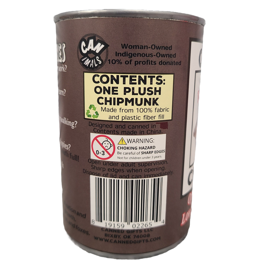 Peanut Canned Chipmunk can side