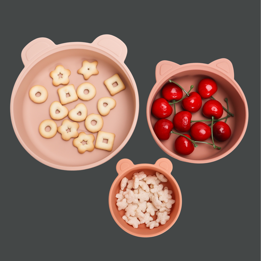 Stackable Snack Bowl Set with food