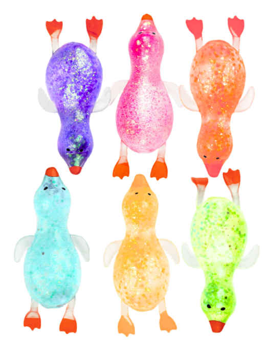 Sm Glitter Ducks Squishy