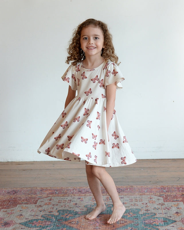 City Mouse Butterflies Twirl Dress model