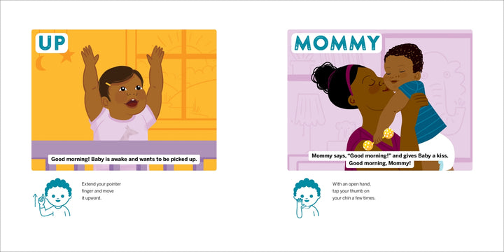 My First Book of Baby Signs up mommy