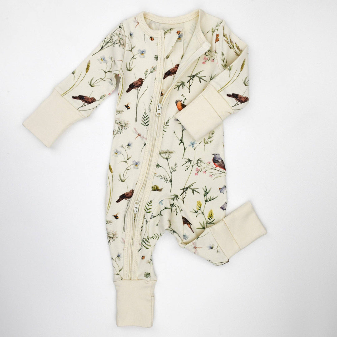 Earthy Finches Convertible Romper leg