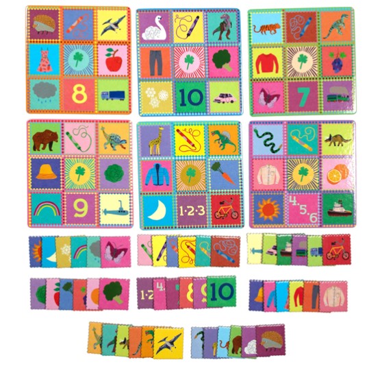 eeboo Preschool Things I Know Bingo Game pieces