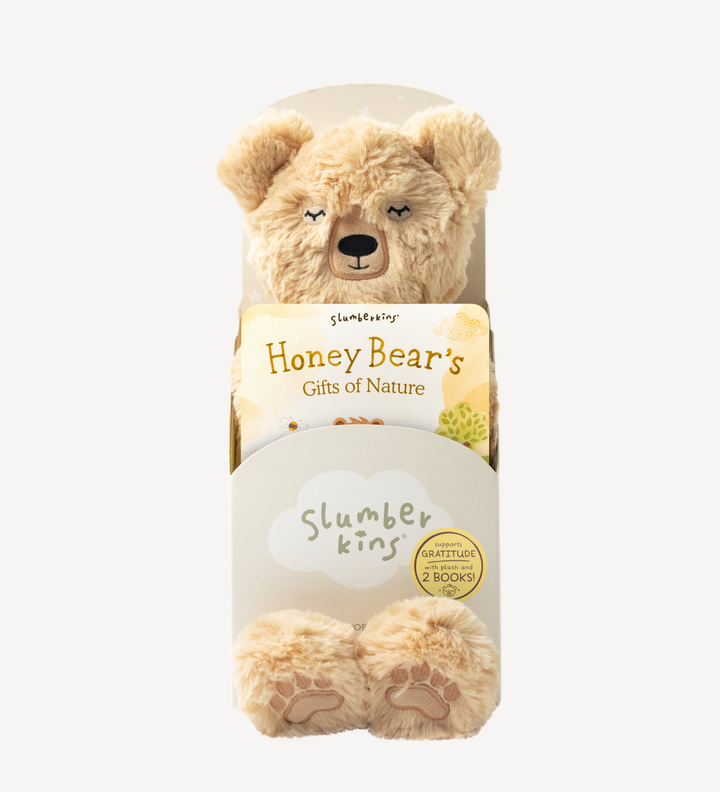 Slumberkins Honey Bear's Gratitude Plush Set  package