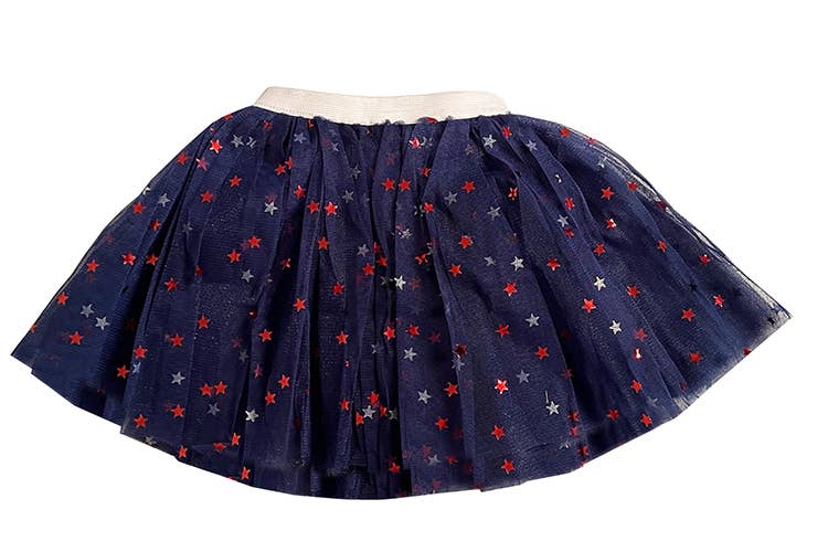 Red & blue stars tulle tutu skirt 4th of july