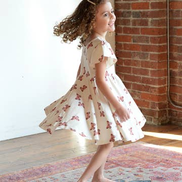 City Mouse Butterflies Twirl Dress model rug
