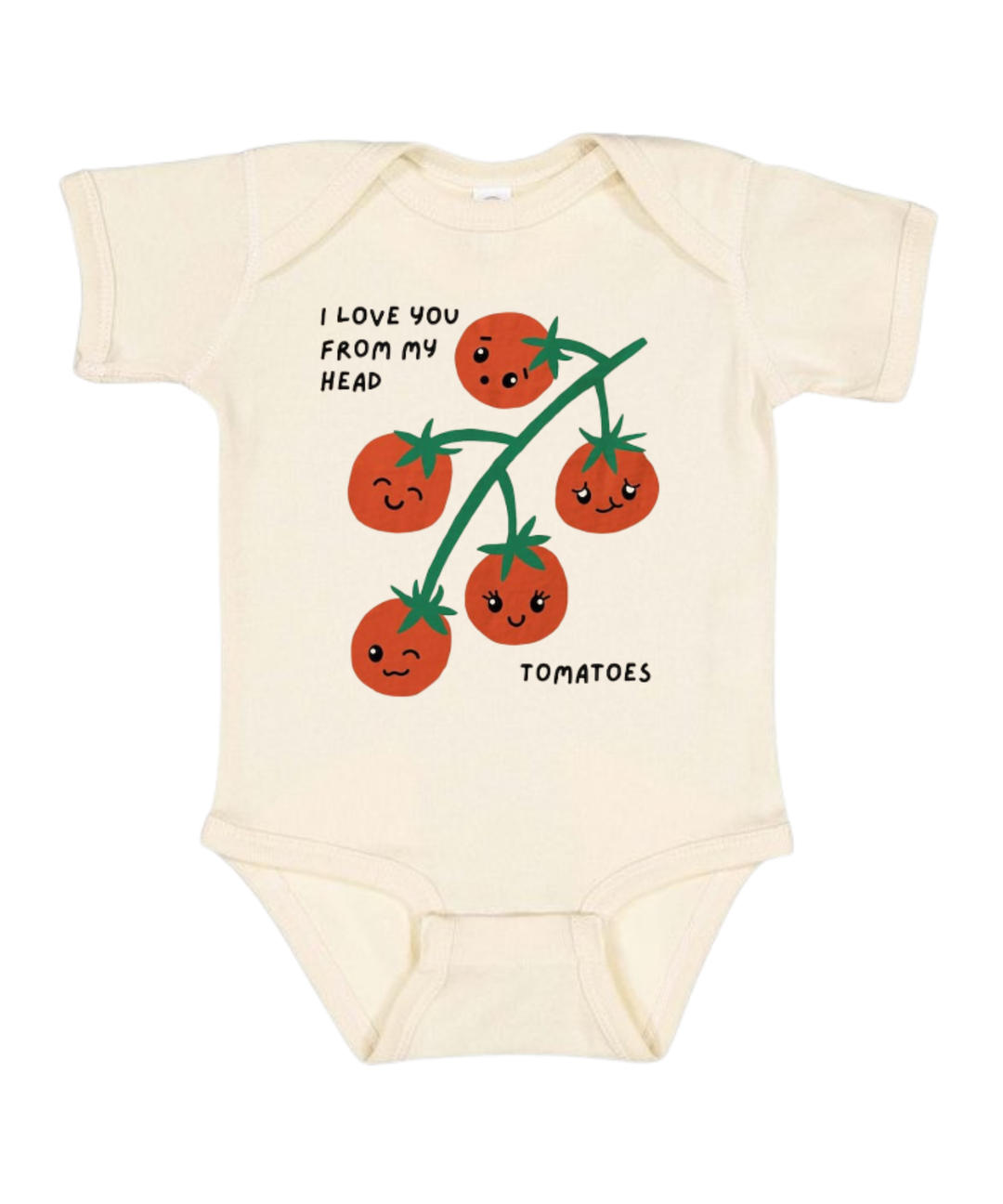 I Love You from my head Tomatoes Bodysuit