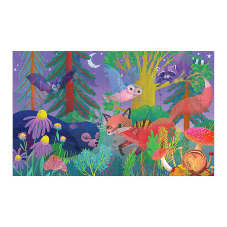 Mudpuppy Forest Day & Night 75 Piece Lenticular Puzzle three