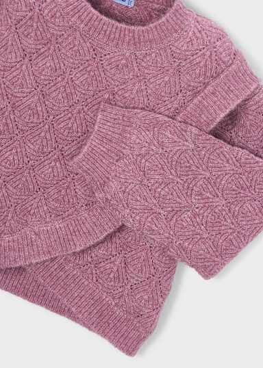 Mayoral Petal Wrap Sweater close