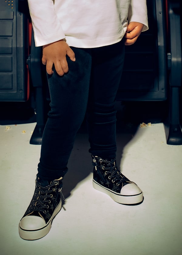 Velour Leggings in Black