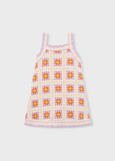 Mayoral Boho Crochet Dress back