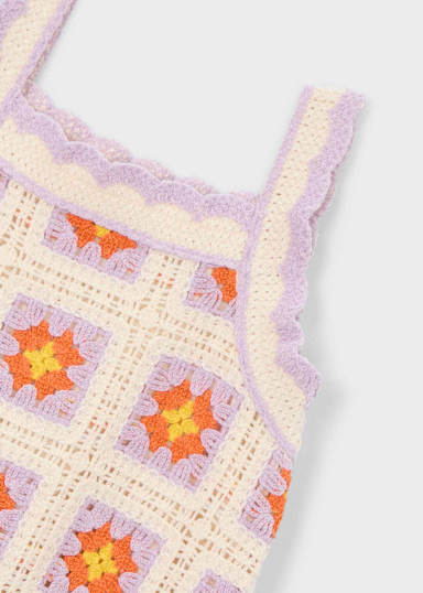 Mayoral Boho Crochet Dress detail