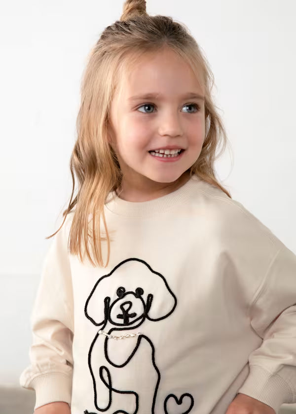 Mayoral Diamonds Puppy Pants Set model close