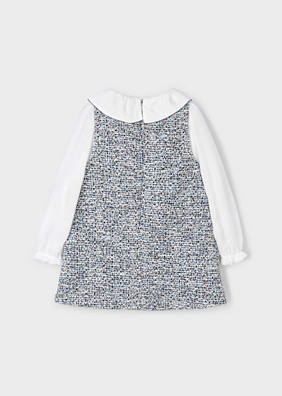 Mayoral Side Bows Pinafore Sparkly Dress back