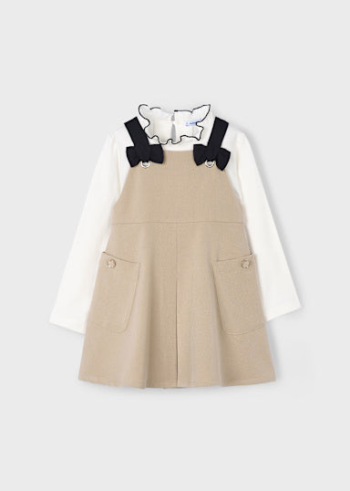 Mayoral Black Bows Pinafore Dress