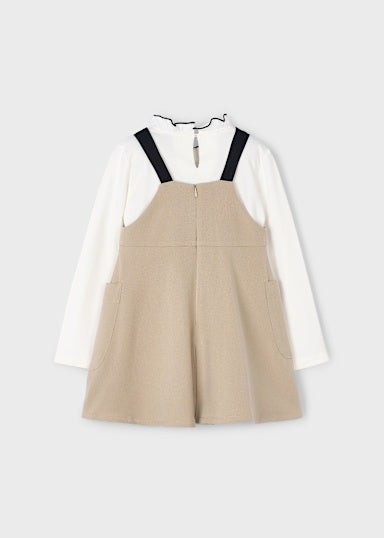 Mayoral Black Bows Pinafore Dress back