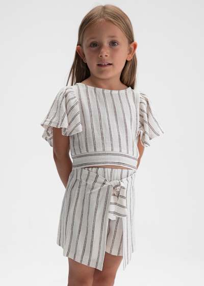 Mayoral Pinstripe Skort Set model