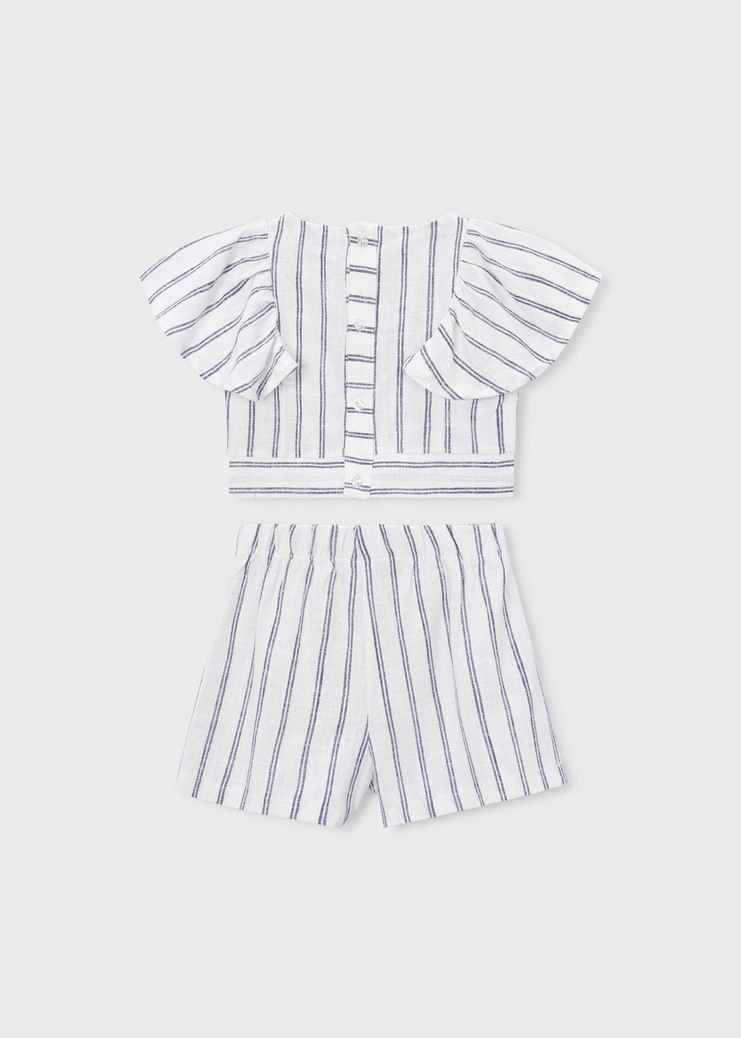 Mayoral Pinstripe Skort Set back