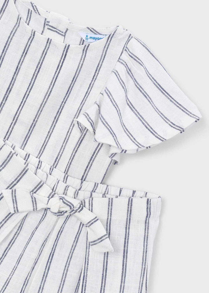 Mayoral Pinstripe Skort Set detail