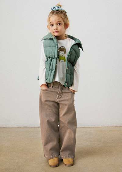 Mayoral Waffle Flared Pants model vest