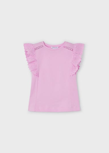 Malva Lace Ruffle Top