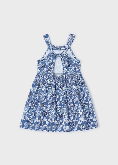 Mayoral Indigo Flowers Dress back