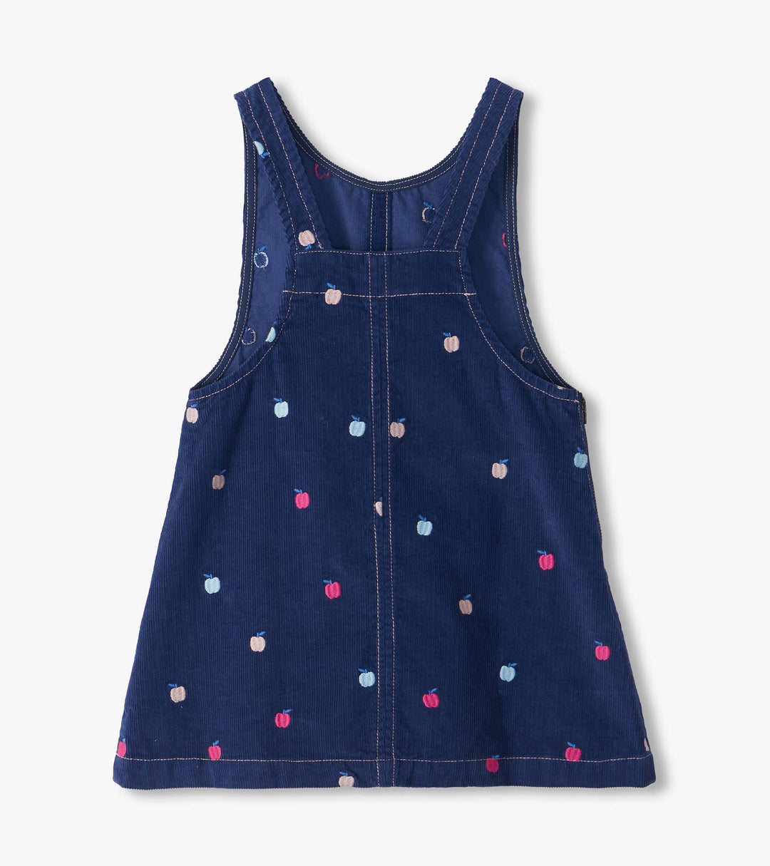 Embroidered Apple Pinafore Dress