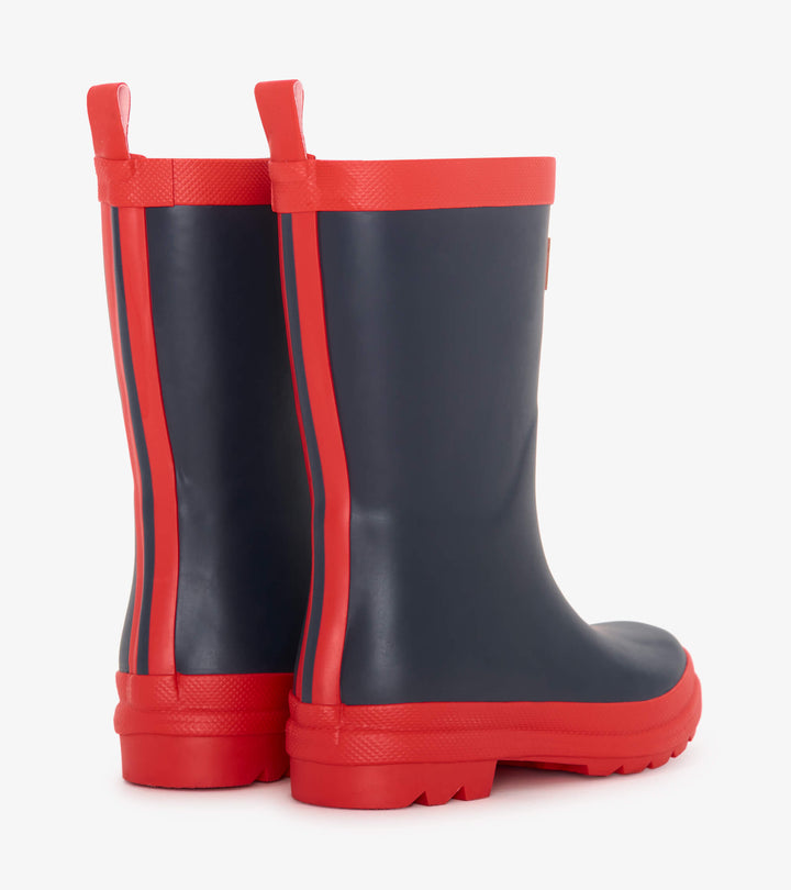 Hatley Navy Matte Rain Boots back