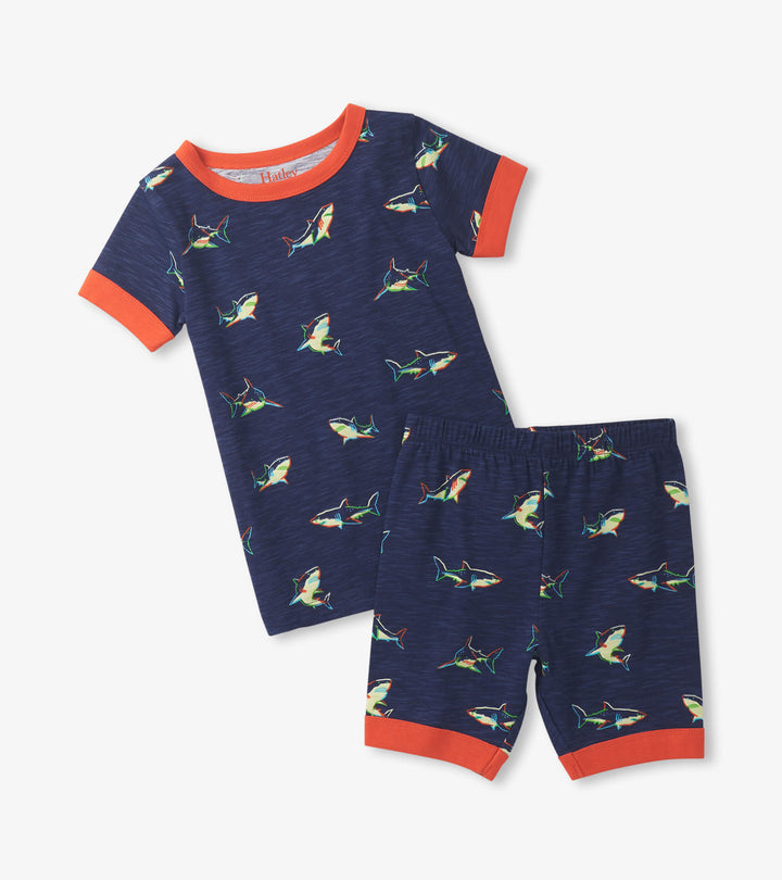 Hatley Glow in the Dark Shark Short Pajamas