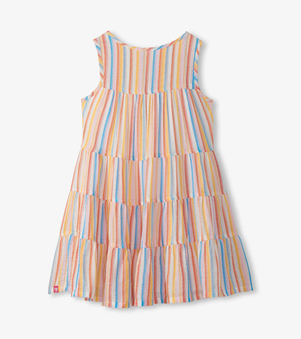 Hatley Sunny Stripes Tiered Dress back