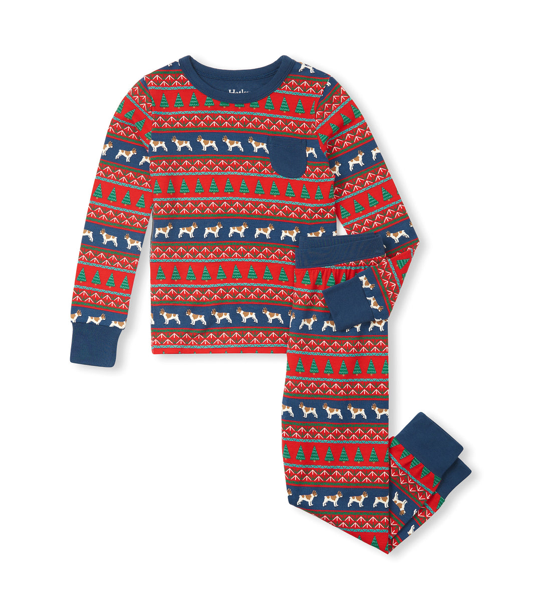 Hatley Bulldog Fair Isle Pajamas