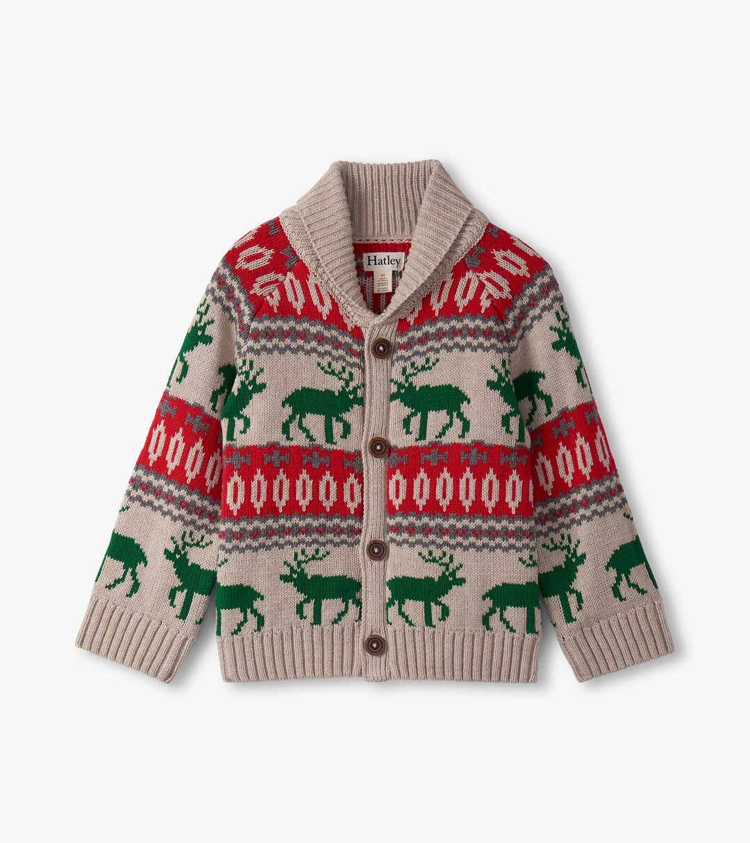 Hatley Winter Elk Shawl Collar Cardigan