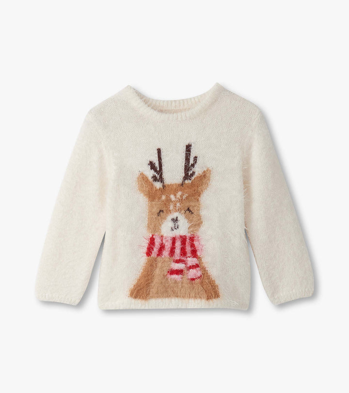 Hatley Reindeer Furry Sweater