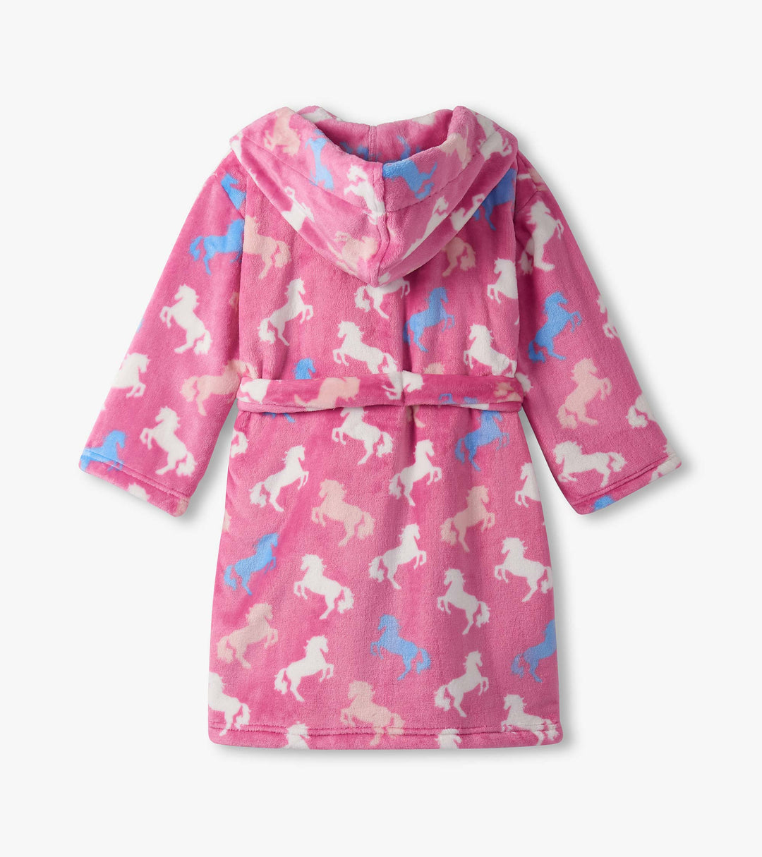 Hatley Beautiful Horses Fuzzy Robe back
