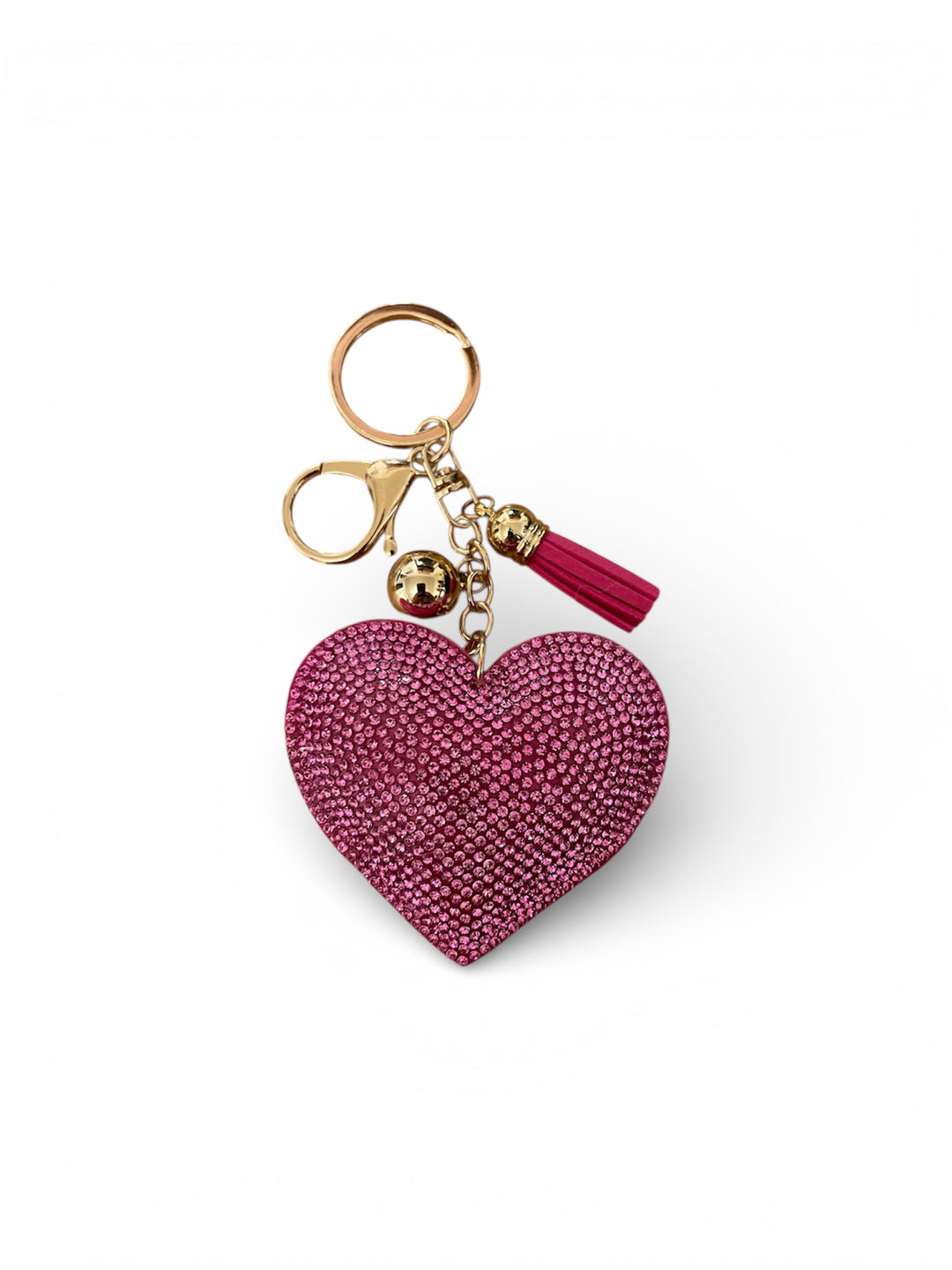 Crystal Heart Bag Charm