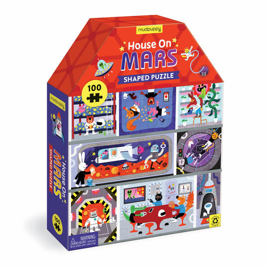 Mudpuppy House on Mars 75pc Shaped Puzzle 