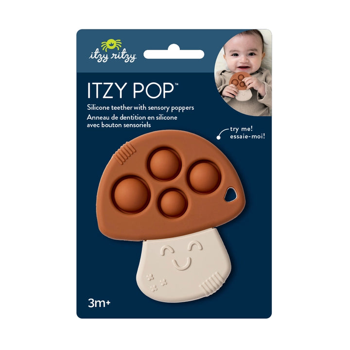 Itzy Ritzy Itzy Pop Sensory Popper Mushroom package