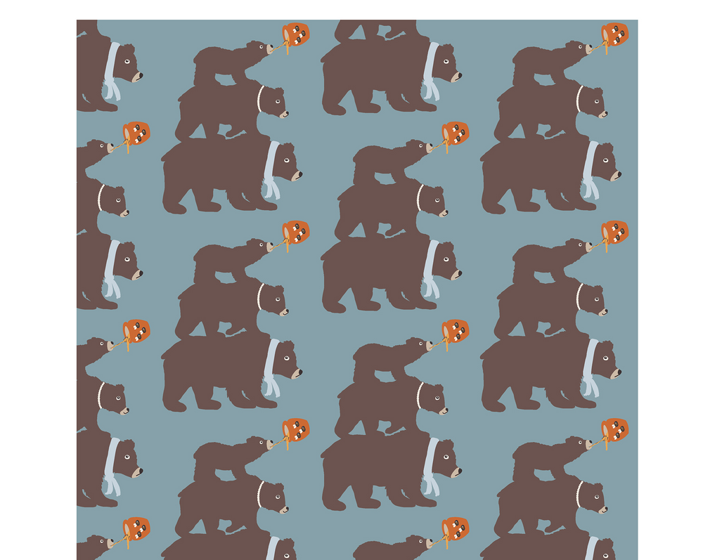 Kickee Pants Three Naughty Bears swatch